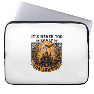 Halloween-Haus des Grauens Mond Fledermaus zu früh Laptopschutzhülle