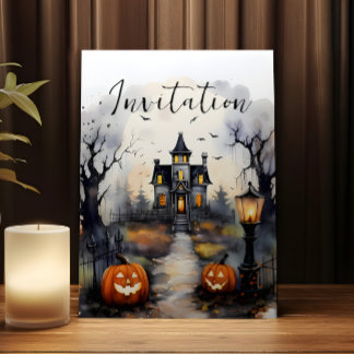 Halloween Haus Einladungskarte Einladung