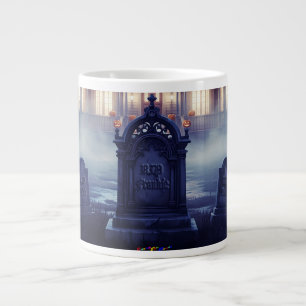 Halloween-Haus mit Frankie, dunkelblau Jumbo-Tasse