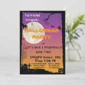 Halloween-Haus-Party Einladung (Stehend Vorderseite)