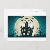 Halloween-Haus Postkarte (Vorne/Hinten)