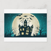 Halloween-Haus Postkarte (Vorderseite)
