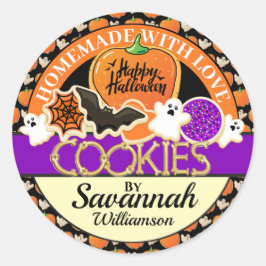 Halloween-Hausgemachte Liebe Runder Aufkleber