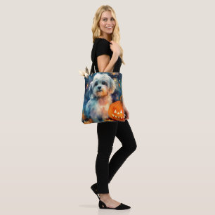 Halloween Havanese mit Kürbissen Gruselig Tasche