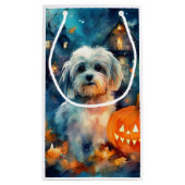 Halloween Havanese mit Pumpkins Beängstigend Kleine Geschenktüte (Rückseite)