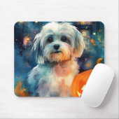 Halloween Havanese mit Pumpkins Beängstigend Mousepad (Mit Mouse)
