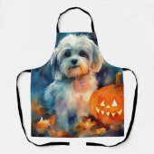 Halloween Havanese mit Pumpkins Beängstigend Schürze (Vorderseite)