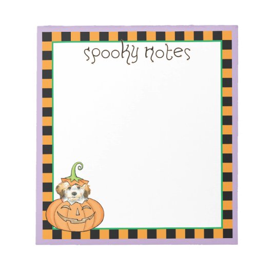 Halloween Havanese Notizblock (Vorderseite)