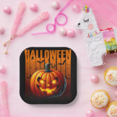 Halloween Havoc - Jacke und Fledermäuse Pappteller (Party)