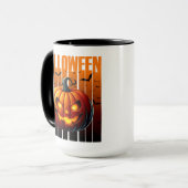 Halloween Havoc - Jacke und Fledermäuse Tasse (Vorderseite Links)