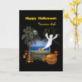 Halloween Hawaiian Style Karte (Gelbe Blume)