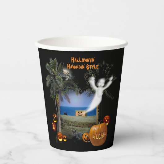 Halloween Hawaiian Style Pappbecher (Vorderseite)