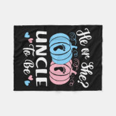 Halloween He Or She Uncle To Be Pumpkin Gender Rev Fleecedecke (Vorderseite (Horizontal))