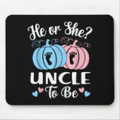 Halloween He Or She Uncle To Be Pumpkin Gender Rev Mousepad (Vorne)