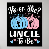 Halloween He Or She Uncle To Be Pumpkin Gender Rev Poster (Vorne)