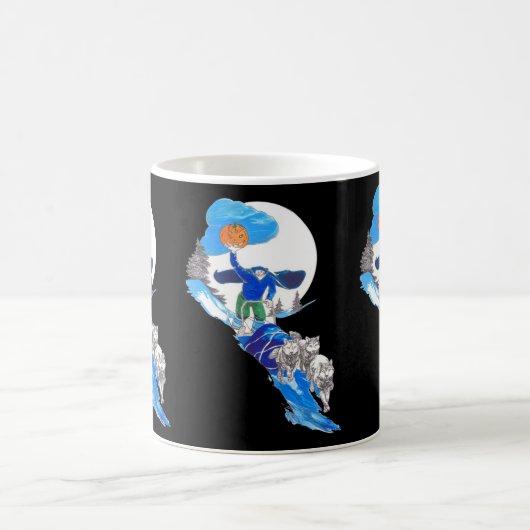 Halloween Headless Dog Musher Kaffeetasse (Mittel)