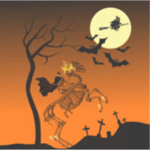 Halloween Headless Horseman Aufkleber (Vorderseite)