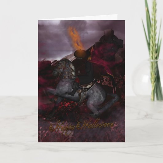 Halloween Headless Horseman Fantasy Art Card Karte (Vorderseite)