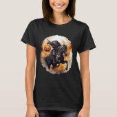 Halloween Headless Horseman mit Pumpkin Head T-Shirt (Vorderseite)