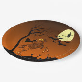 Halloween Headless Horseman Pappteller (Schrägansicht)