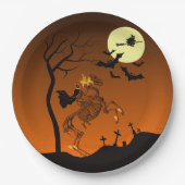 Halloween Headless Horseman Pappteller (Vorderseite)