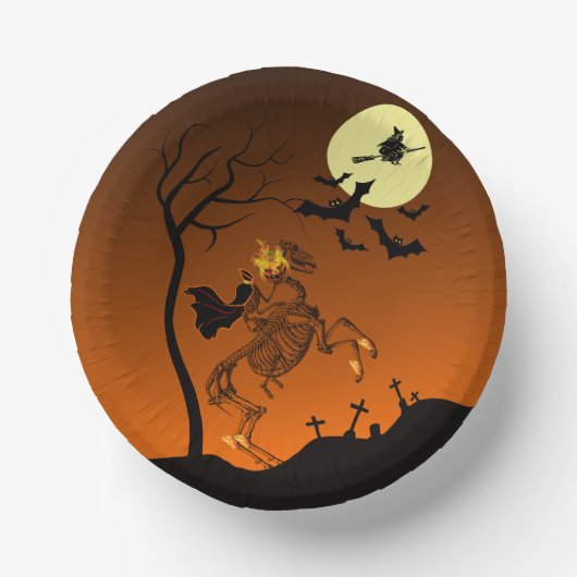 Halloween Headless Horseman Pappteller (Vorderseite)