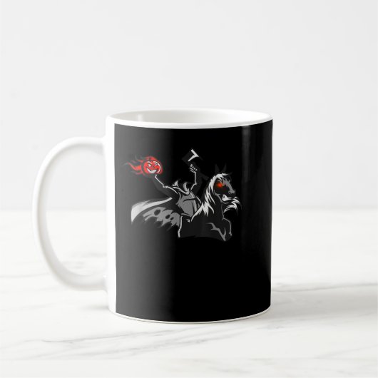 Halloween Headless Horseman Pumpkin Sensenmann Kaffeetasse (Links)
