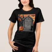 Halloween-Headstone-Spaß "Al B Bach" Tri-Blend Shirt (Vorderseite)