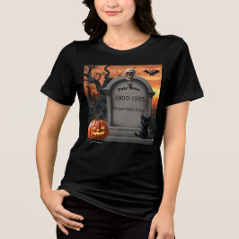 Halloween-Headstone-Spaß "Pete Moss" Tri-Blend Shirt