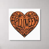 Halloween Heart, Black Heart, Holiday Leinwanddruck (Vorderseite)