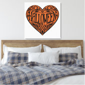 Halloween Heart, Black Heart, Holiday Leinwanddruck (Insitu (Schlafzimmer))