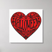 Halloween Heart, Black Heart, Holiday Leinwanddruck (Vorderseite)