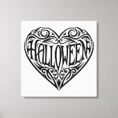 Halloween Heart, Black Heart, Holiday Leinwanddruck (Vorderseite)