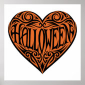 Halloween Heart, Black Heart, Holiday Poster (Vorne)