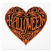 Halloween Heart, Orange Heart, Holiday Fotodruck (Vorne)