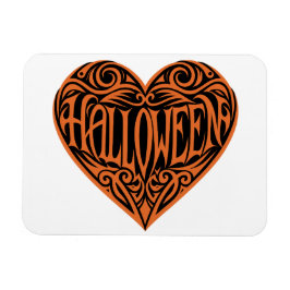 Halloween Heart, Orange Heart, Holiday Magnet