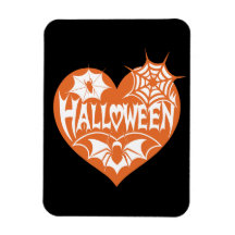 Halloween Heart, Orange Heart Shape, Spider Web