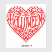 Halloween Heart, Red Heart, Holiday Aufkleber (Blatt)