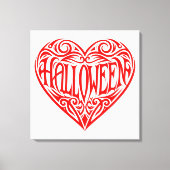 Halloween Heart, Red Heart, Holiday Leinwanddruck (Vorderseite)