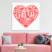 Halloween Heart, Red Heart, Holiday Leinwanddruck (Insitu (Wohnzimmer))