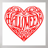 Halloween Heart, Red Heart, Holiday Poster (Vorne)