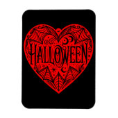 Halloween Heart, Red Heart Shape, Holiday Magnet (Vertikal)
