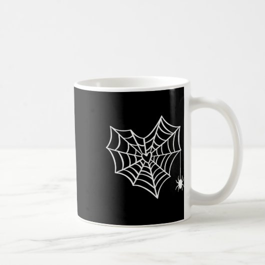 Halloween Heart Spider Web Spooky Kostüm Kaffeetasse (Rechts)