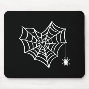 Halloween Heart Spider Web Spooky Kostüm Mousepad