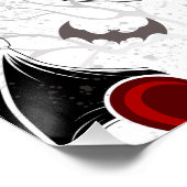 Halloween heart with black bat wings poster (Ecke)