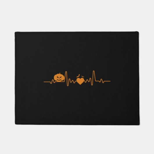 Halloween-Heartbeat-Geschenk Fußmatte (Vorderseite)