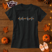 Halloween Heartbeat Pumpkin Maternity Spooky EKG T-Shirt