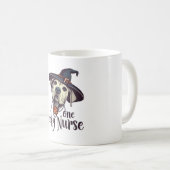 Halloween-Held - ein Spooky-Nurse-Hund Kaffeetasse (VorderseiteRechts)