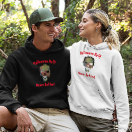 Halloween Hell Never Better Ladys Ghostface Skull Hoodie