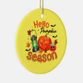 Halloween Hello Pumpkin Season Birthday Keramik Ornament (Rechts)